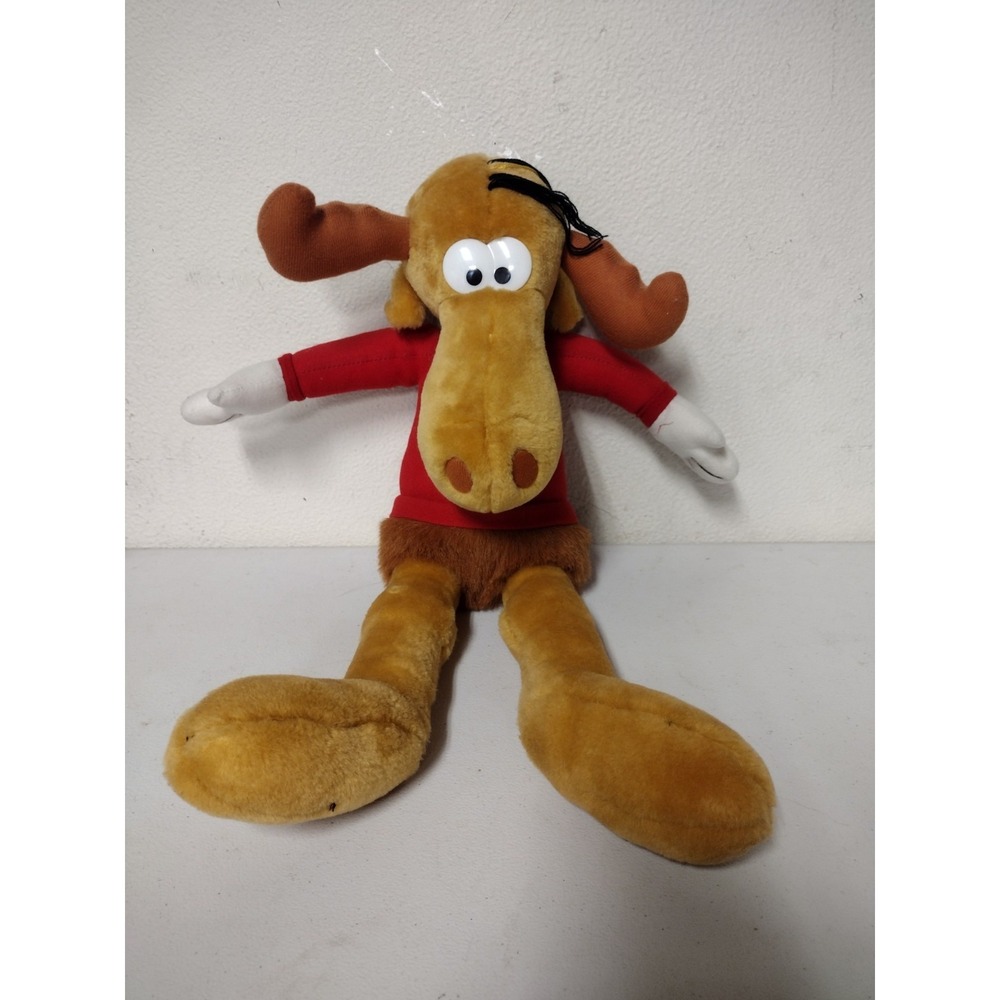 Nanco 1991 Bullwinkle Plush Vintage 14" Stuffed‎ Animal Rocky and Bullwinkle Toy